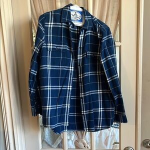 Blue Plaid Women’s flannel shirt